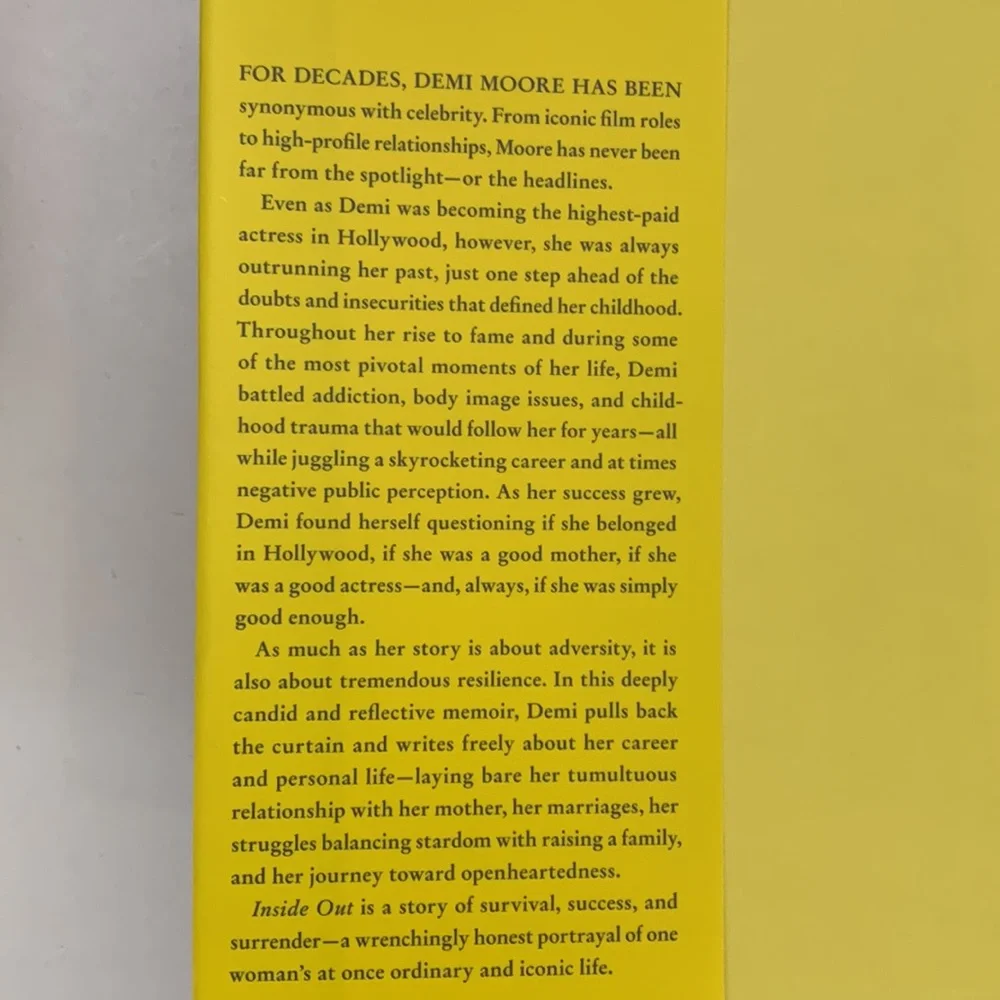 Demi Moore Bundle | Demi Tour Tee Shirt Hardcover Autobiography Book Inside Out! - Picture 10 of 13